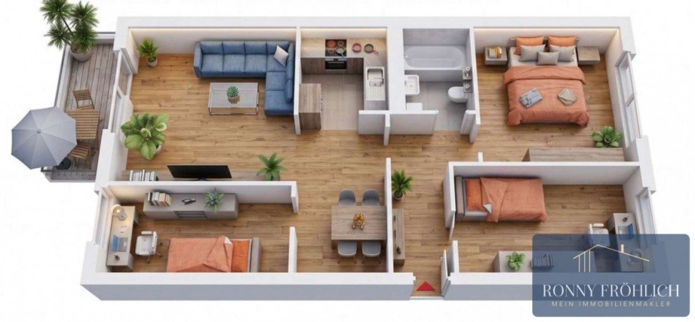 Grundriss 4 Zimmer Whg. Zw�nitz Etagenwohnung Zw�nitz