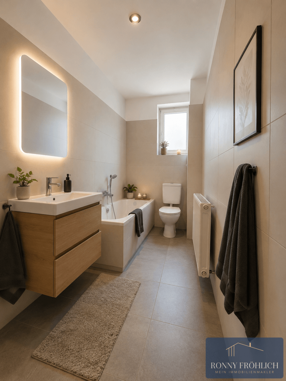 Sanierungsbeispiel, Bad (KI) Etagenwohnung Plauen