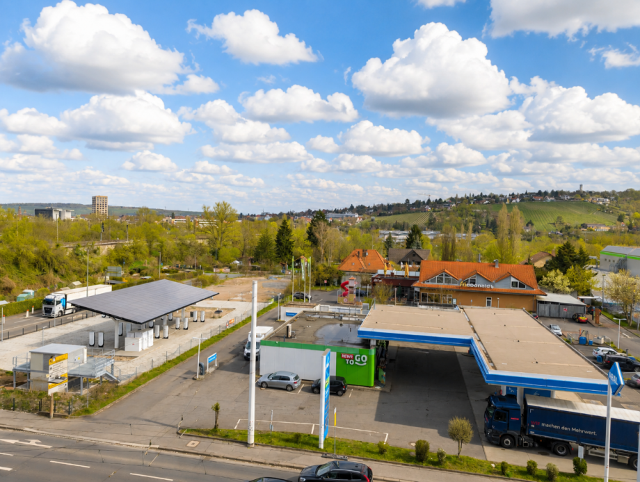 Aussicht-Tankstelle Etagenwohnung W�rzburg