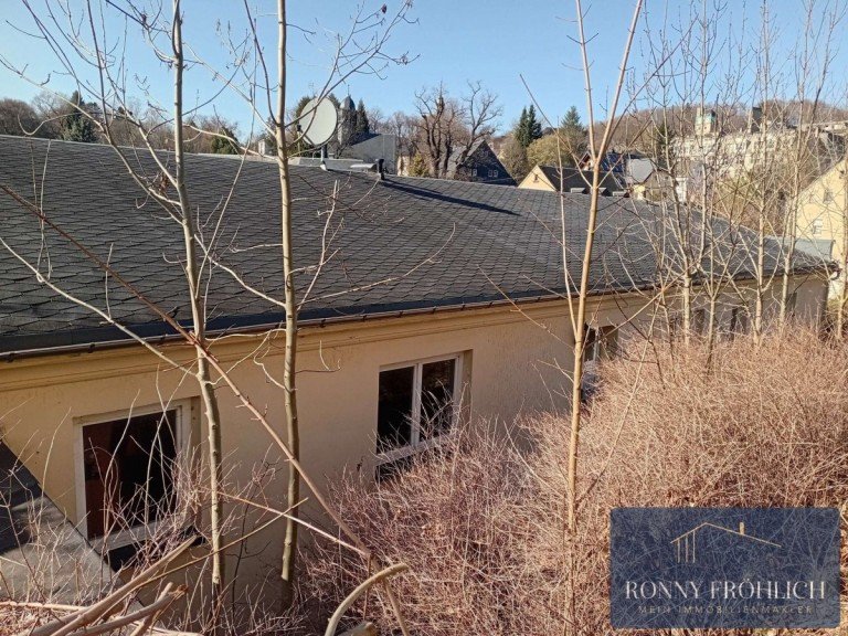 Hinteransicht Gr�nhain-Beierfeld Haus Sanierungsbed�rftiges Wohn- und Gesch�ftshaus im Erzgebirge