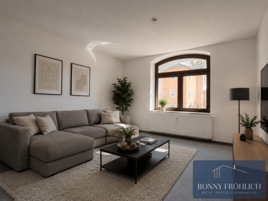 Wohnzimmer, Beispiel M�bel Erdgeschosswohnung Thum