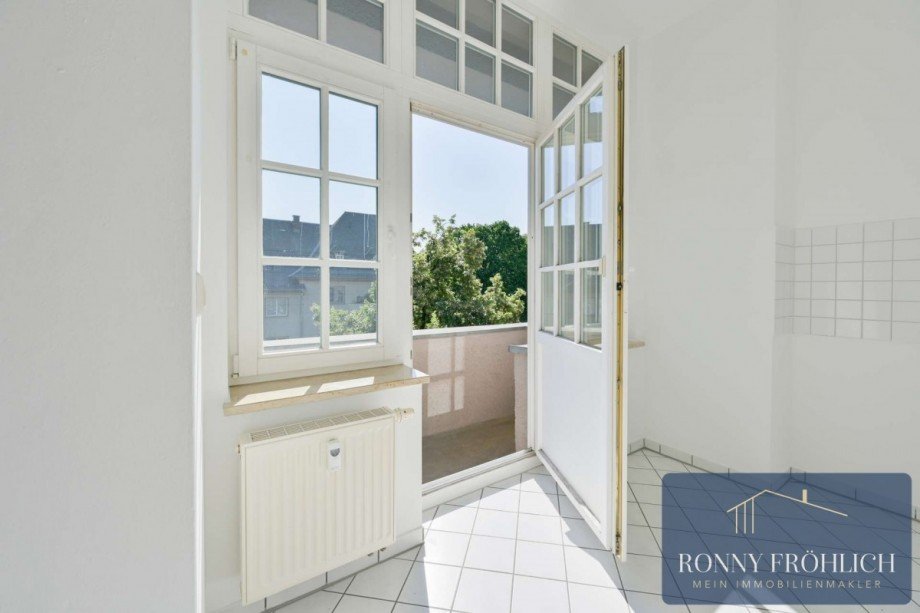 Zugang zu Balkon K�che Wohnung Chemnitz
