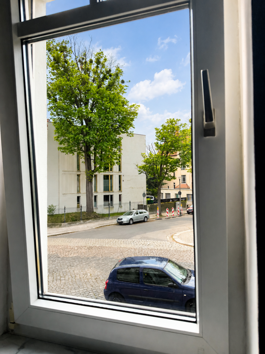 Aussicht-Schlafzimmer Etagenwohnung Dresden