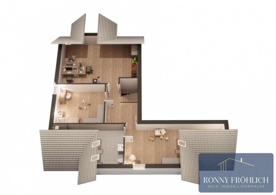 Grundriss Dachgeschosswohnung Aue-Bad Schlema