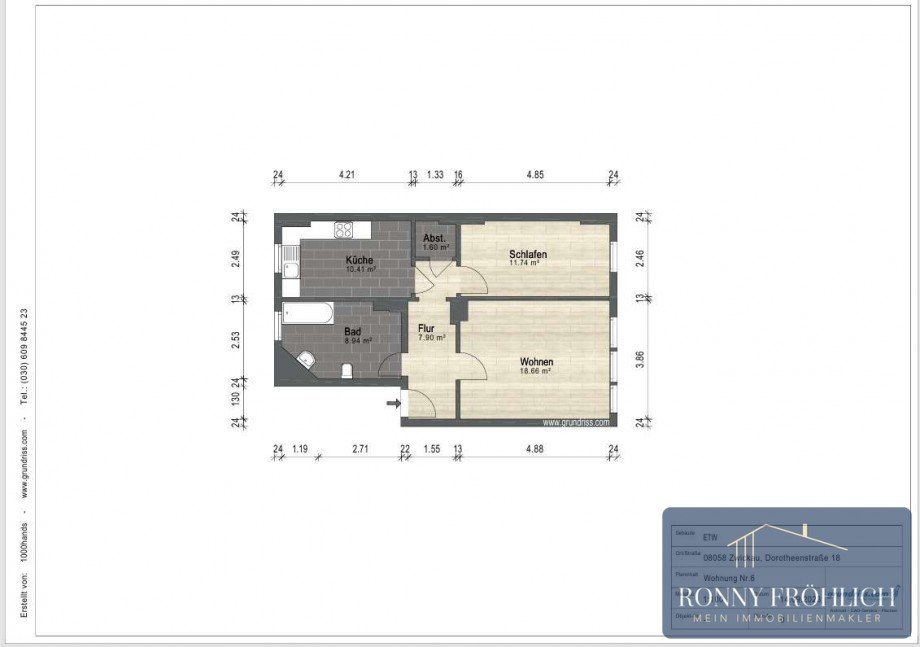 Grundriss Dachgeschosswohnung Zwickau