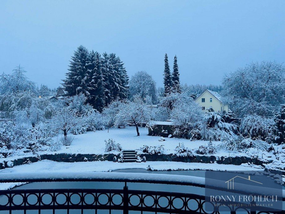 Garten im Schnee Einfamilienhaus Werdau