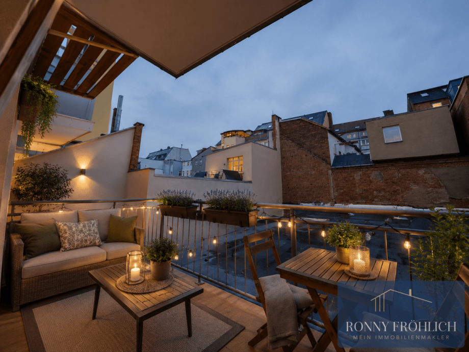 Balkon, Einrichtungsbeispiel Wohnung Zwickau