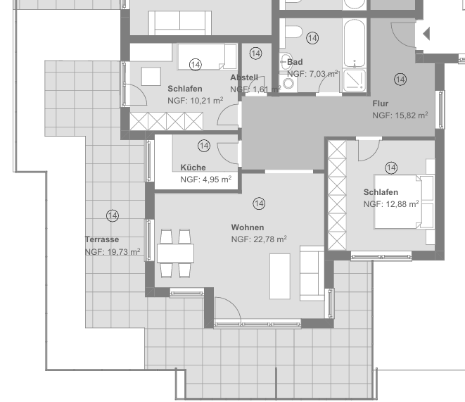 WE14 Penthousewohnung Chemnitz