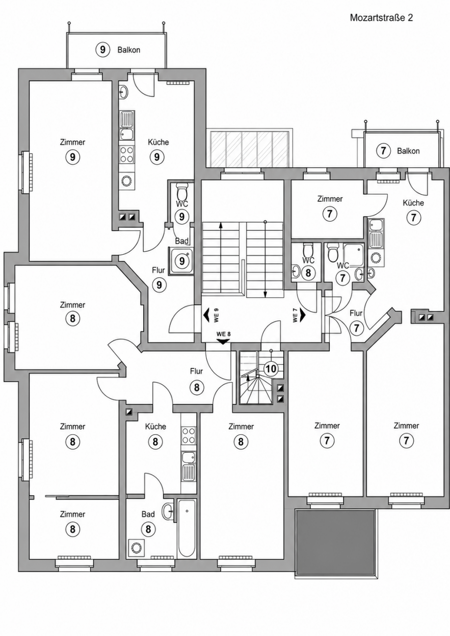 Grundriss_Mozart2_2.OG Etagenwohnung Heidenau