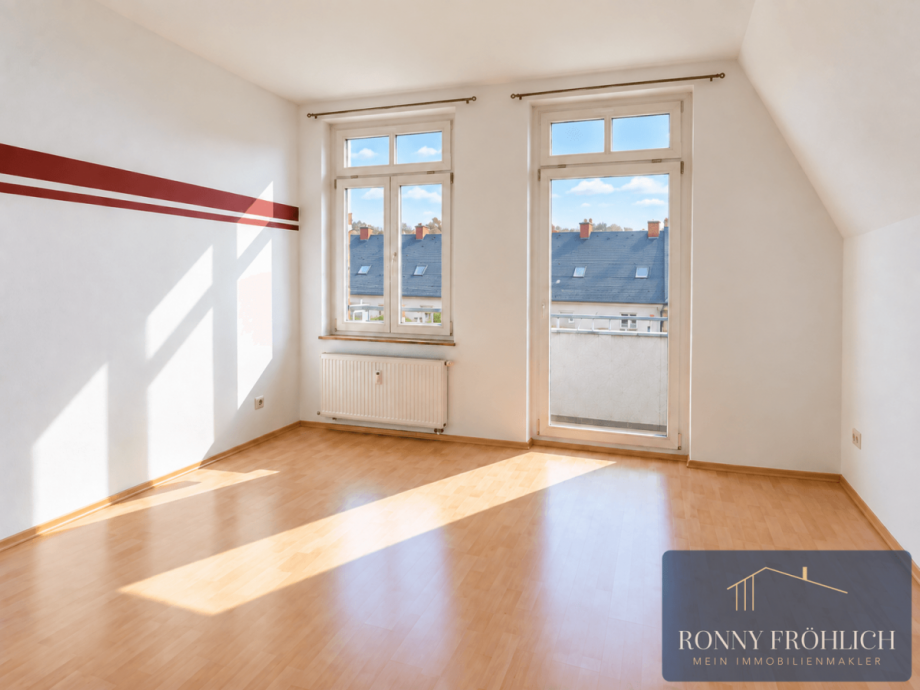 Wohnzimmer mit Balkon Wohnung Chemnitz