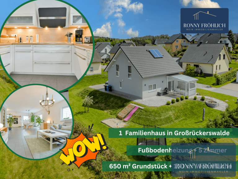 Au�enansicht Gro�r�ckerswalde Einfamilienhaus Neuwertiges freistehendes Einfamilienhaus, Exklusiver Wohntraum in Gro�r�ckerswalde bei Marienberg