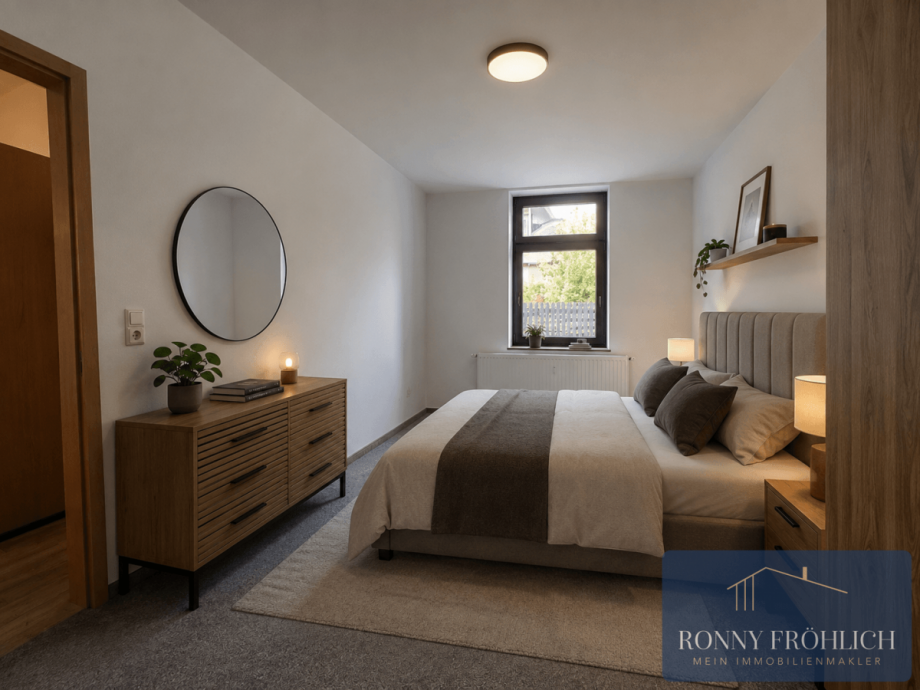 Schlafzimmer, Beispiel M�bel Erdgeschosswohnung Thum
