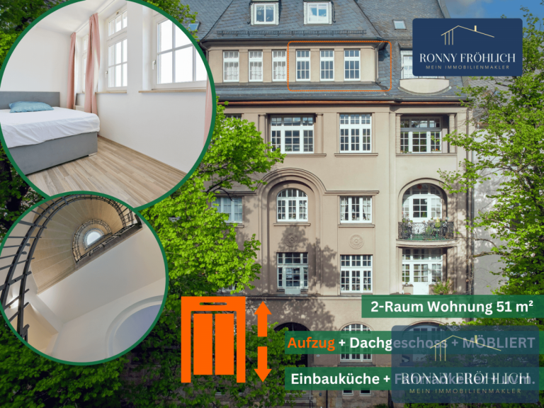 Wohnung-Ka�berg-Chemnitz Chemnitz Dachgeschosswohnung Eigentumswohnung mit WOW-Faktor + Aufzug, m�blierte 2-Zimmer-Wohnung Chemnitz Ka�berg Einbauk�che