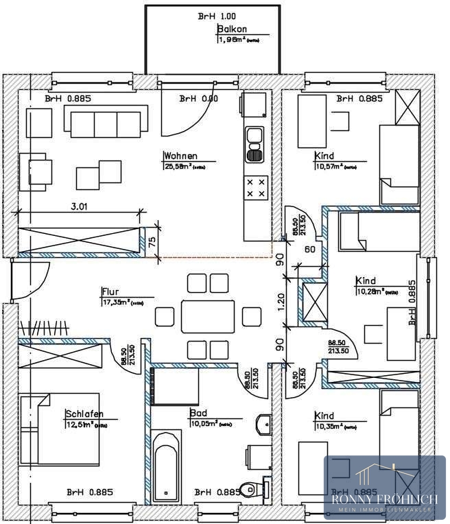 Grundriss Etagenwohnung Zw�nitz