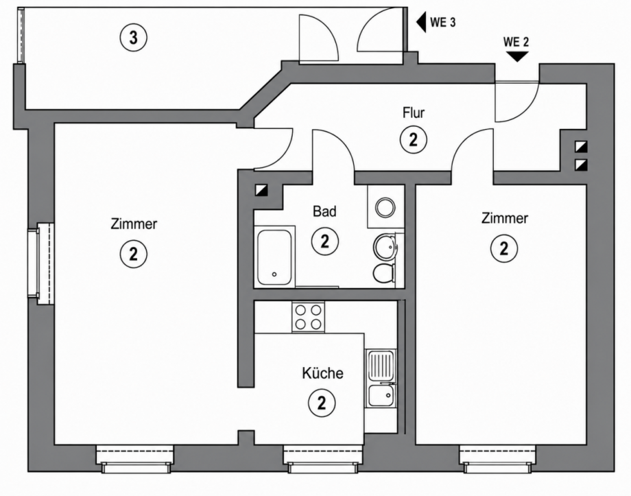 Grundriss_WE02 Wohnung Heidenau