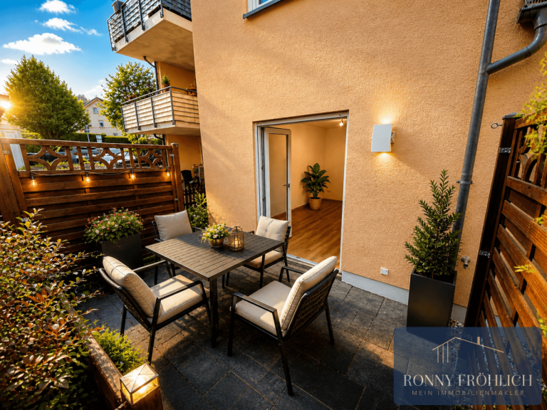 Terrasse, Einrichtungsbeispiel Oelsnitz/Erzgebirge Erdgeschosswohnung stufenlose, renovierte, komfortable 2-Raum-Wohnung im Erdgeschoss mit Terrasse Oelsnitz Erzgebirge