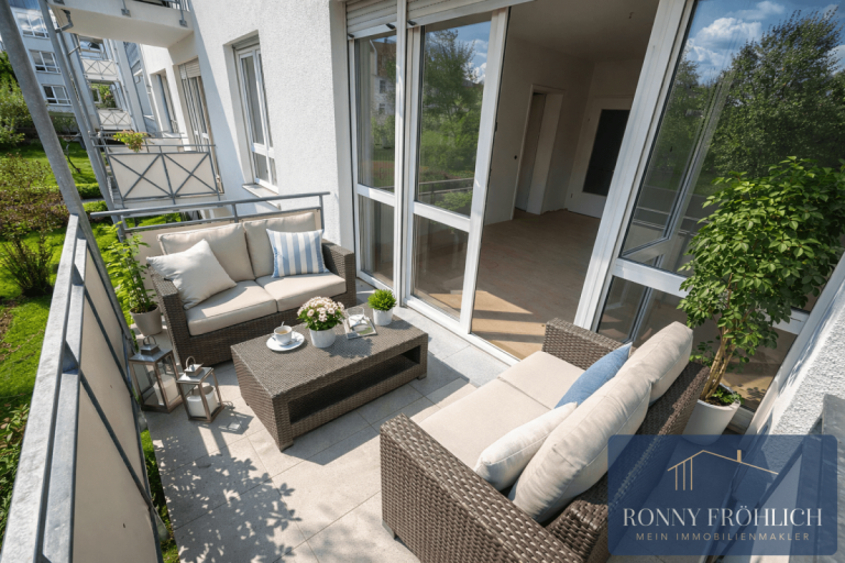 Einrichtungsbeispiel Balkon Zwickau Etagenwohnung 2 Zimmer Wohnung mit WOW-Faktor, Balkon, Tiefgarage, Fahrstuhl, Einbauk�che, neues Bad in Zwickau