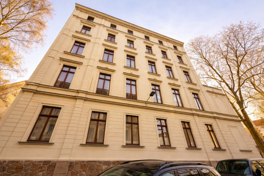 Hausansicht Front Etagenwohnung Leipzig