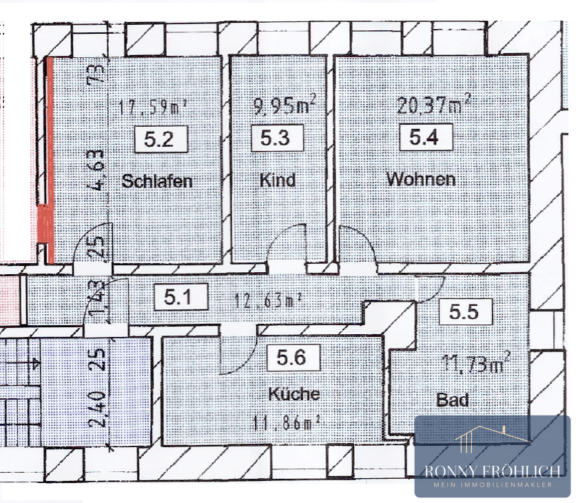 Grundriss WE05 Etagenwohnung Zschopau