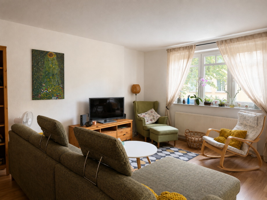 Wohnzimmer 1.5 Etagenwohnung Dresden