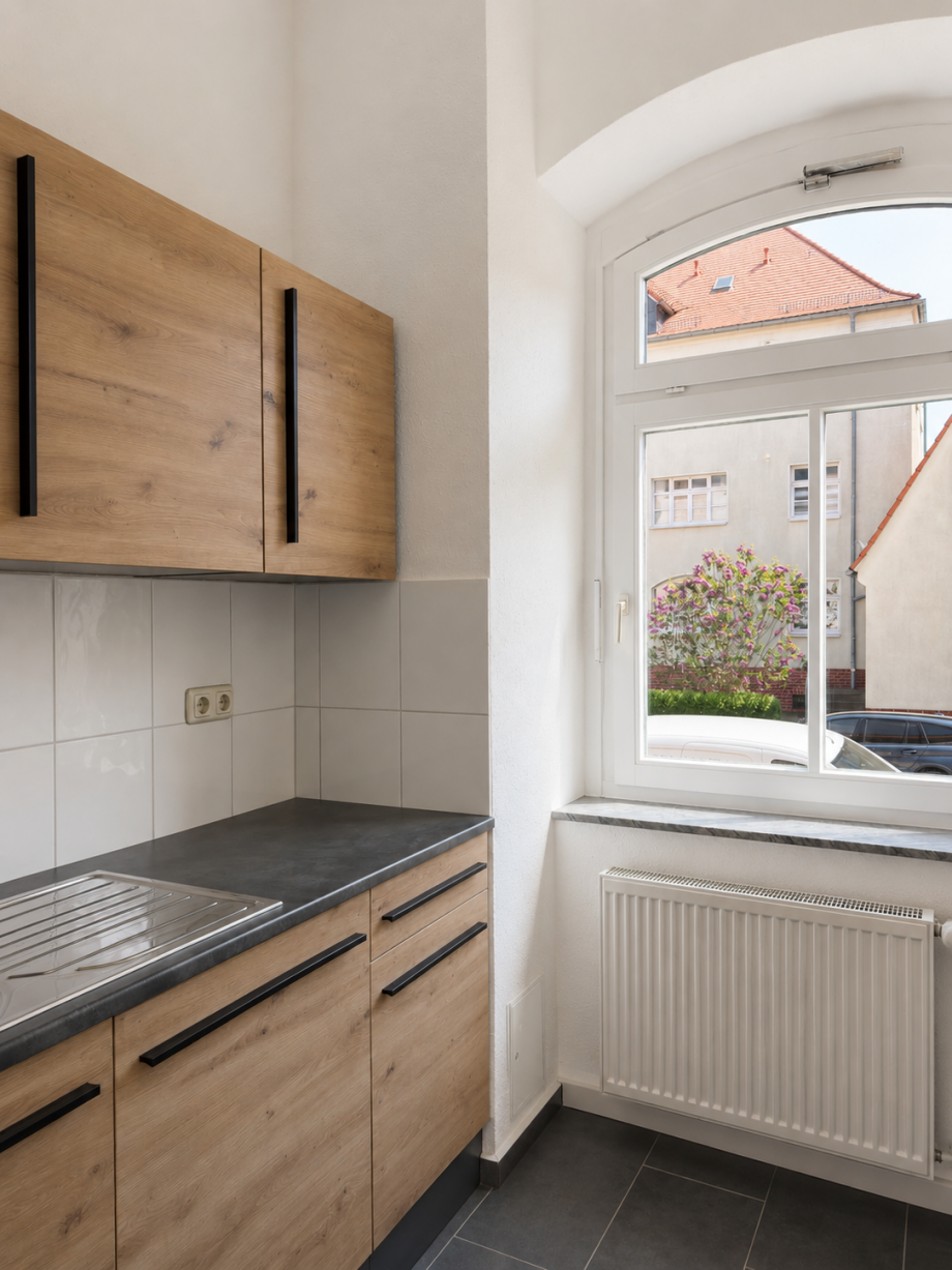 KI-K�che-Fenster Erdgeschosswohnung Heidenau